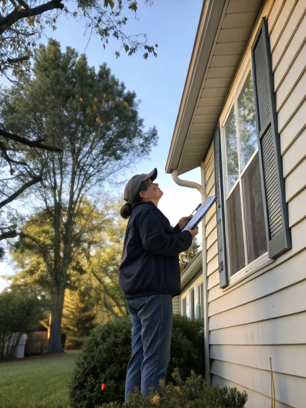 A Squad Life technician inspecting a home for potential buyers, representing realtor support services.